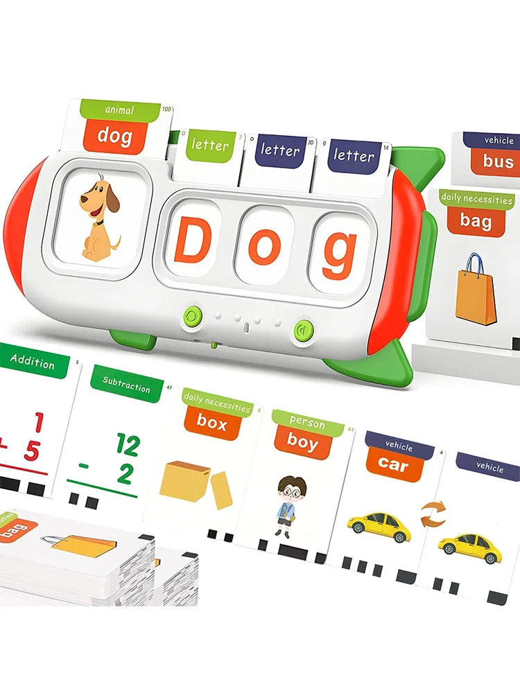 Revolutionizing Learning: The Innovative Product Flashcard Machine – English Spelling, Math & Music Early Education Toy with Sound Feedback – Rechargeable